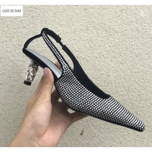 2020 Sexy women high heels diamond stud pumps wedding shoes ladies glitter party shoes rhinestone stud mix color pumps