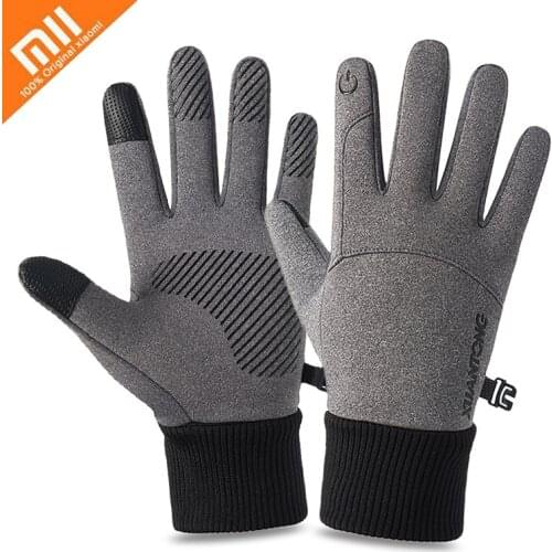 Xiaomi Winter Warm Full Finger Gloves Men Women Touch Screen Gloves Outdoor Sports Driving Skiing Gloves Non-slip Fleece Glove