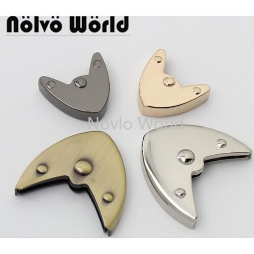 10-50pieces 4 colors 22*20mm 32*39mm triangle metal clips for woman chain purse strap decoration bag accessories