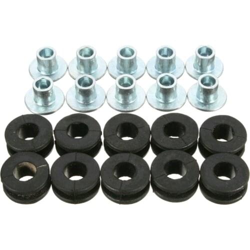 10Pcs Motorcycle Rubber Grommets Bolt Assortment Kits For Honda For Yamaha For Suzuki Fairing Bolts Pressure Relief Cushion Kit