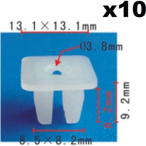 10x For Honda Mudguard expansion nut / Nylon Retainer Clip / crew Nylon Grommet Nut Clip Snap In Fastener