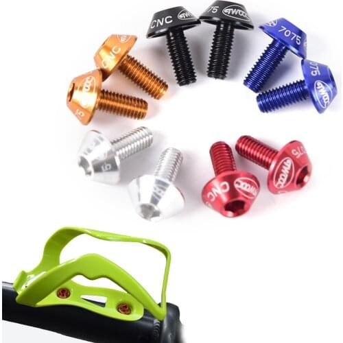 2pcs/lot M5*10mm Stainless Steel Screw Bicycle Water Bottle Holder Mount Bolts Hex-headed to Install Bike Bottle Cage Rack