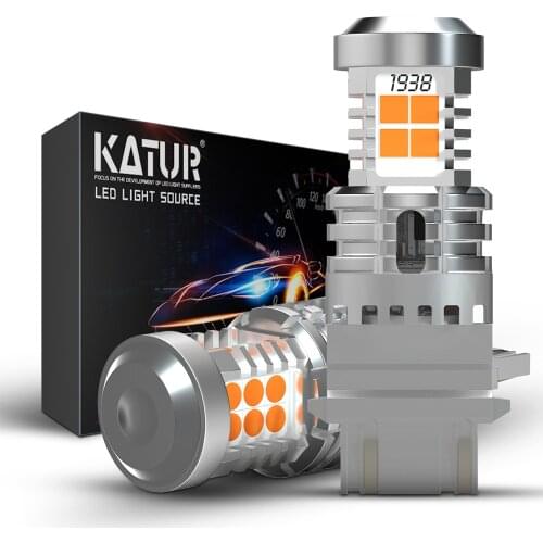 2x Canbus T25 3157 3156 LED Bulb Car Turn Signal No Error Hyper Flash Light Built-in Resistor Orange Yellow White Red Lamp