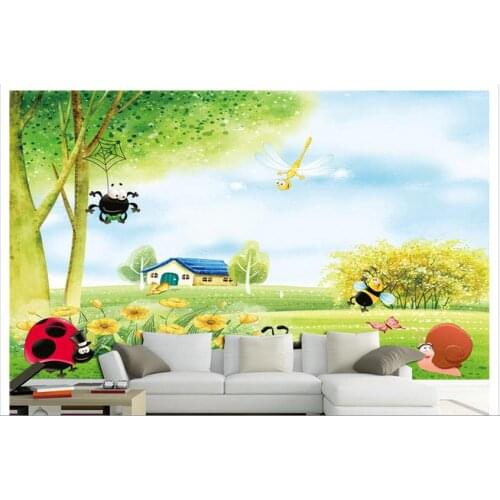 3D wallpaper custom mural Children room cartoon trees landscape background wall paintings non-woven wallpaper room decoration
