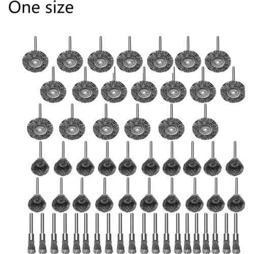 Steel Rotary Brush for 60 Pcs 3mm Shank Wire Wheel Brush Mini Drill Rotary Tool for Metal Rust Polishing R7UB