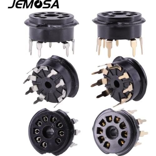 10Pins Bakelite Tube Socket PCP9-Y PCB Mount For 12AX7 12AU7 6922 ECC82 ECC83 ECC88 7199 Vacuum Tube Audio HIFI Free Shipping