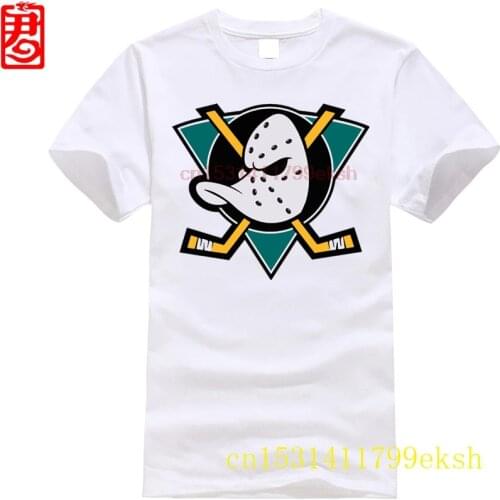 Designer t shirt Mighty Ducks Of Anaheim Logo t-shirt Top Pure Cotton Men T Shirt