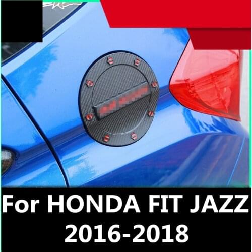 For HONDA FIT JAZZ 2016-2018 ABS Newest Fuel Tank Cover Gas Lid Filler Cap Metal ABS Exterior decoration Auto Accessories