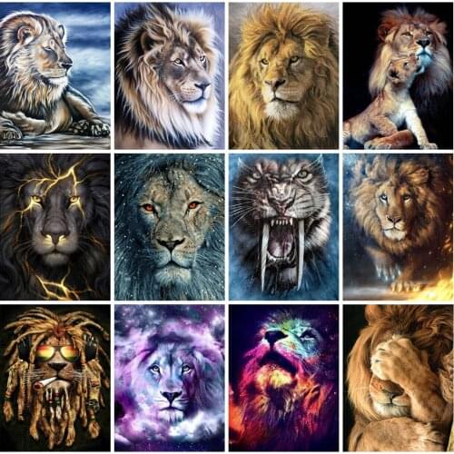 EverShine Diamond Painting Lion Cross Stitch Diamond Embroidery Sale Animals Picture Rhinestnes Home Decor Handwork Hobby Gift