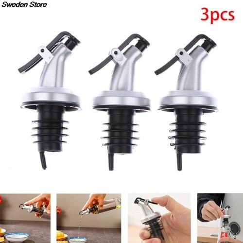 3PCS Bottle Stopper Leak Proof Wine Bottle Stopper Bottle Cap Wine Pourer Spout Stopper Dispenser Olive Oil Sprayer Kitchen Tool