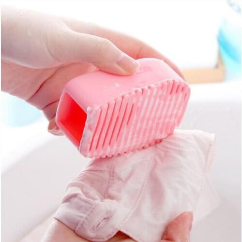 Flexible Cleaning Washing Scrub Brush Hand-held Mini Washboard Antiskid Creative Silicone Mini Antiski home