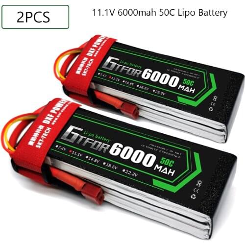 GTFDR 3S 11.1V 6000mah 50C-100C Lipo Battery 3S XT60 T Deans XT90 EC5 50C For Racing FPV Drone Airplanes Off-Road Car Boats