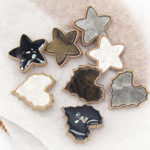 HENGC Vintage Heart Star Gold Metal Women Coat Decorative Buttons For Clothing Sweater Suit Sewing DIY Accessories Wholesale