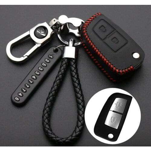 Leather Car Key Cover Case For Nissan Qashqai J10 J11 X-Trail t31 t32 kicks Tiida Pathfinder Murano Note Juke Micra Almera Tiida