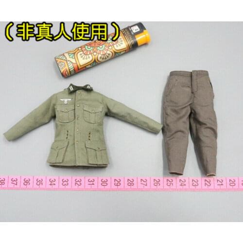 1/12 Scale World War II German Skinny Combat Uniforms Model for 6"