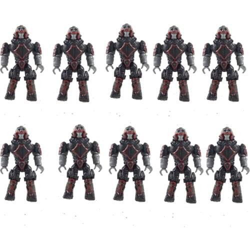Lot of 10pcs Mega Construx HALO Black Brute Minor Detachable Armours Mini Figure from ODST Squad Ambush Set