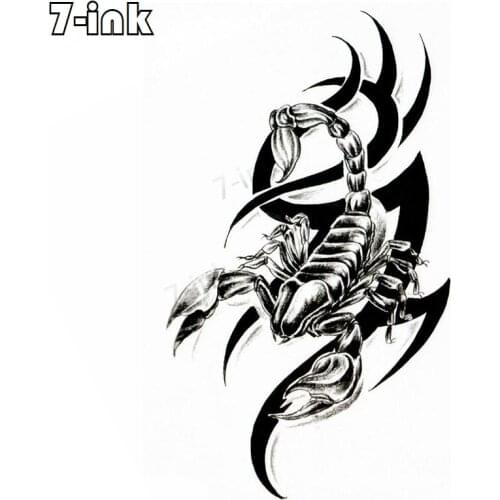 Temporary Tatoo Sticker Body Art Scorpion Crown Lion Totem Water Transfer Fake Tattoo Flash Tatto for Women Men