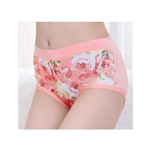 2022 New Women Panty Mid Waist Breathable Trigonometric Panties Big Yard Female Underwear Briefs AU0006