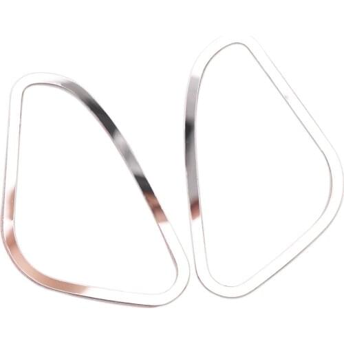 New Arrival! For Ford focus 2 MK2 2005+2013 stainless steel trim accessories interior outlet decoration ring 2pcs/set