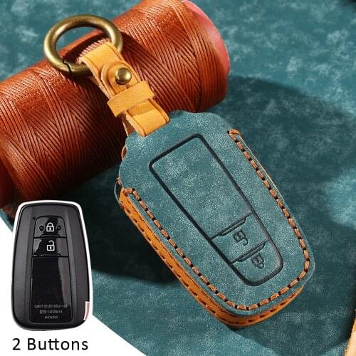 New Leather Car Key Case Cover Shell For Toyota CHR C-HR Prado Prius Camry Corolla RAV4 2017 2018 2019 Accessories