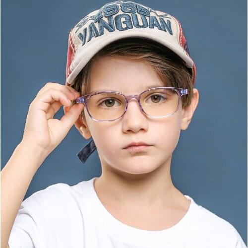 2021 New Teens Anti Blue Light Glasses Rectangle TR90 Optic Frame Boys Girls Anti Reflective Cellphone Glasses UV400