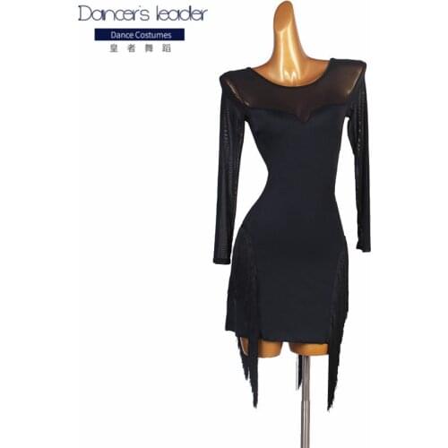 Latin dance tassel dress rumba performance clothing jitterba dance skirt group dance performance clothing Ballroom Dress