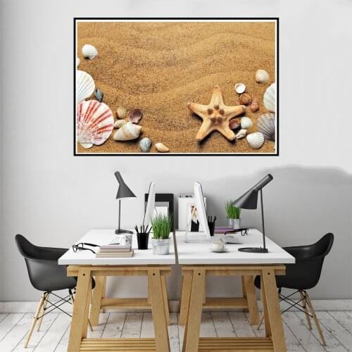 Beach Shell Poster Canvas Print Painting Wall Art Living Room Home Decoration
