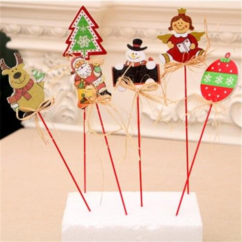 New Christmas Rocking Sticks Small Wooden Gifts Christmas Ornaments Christmas Party Supplies Kids Gift Freeshipping