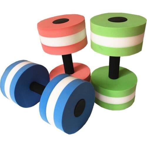 DIY EVA Water Foam Floating Dumbbell Swimming Pool Water Weight Aerobics Automatic Float Aquatics Barbell For Water Yoga Fitness