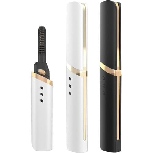 Electric Heated Eyelash Curler Long Lasting Natural Eye Lash Curler Beauty Tools USB Charge Makeup Curling Kit