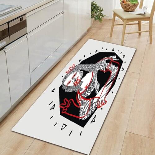 Fun Pattern Modern Kitchen Carpet Home Entrance Doormat Bedroom Bedside Decor Hallway Living Room Area Rug Anti-Slip Bath Mat