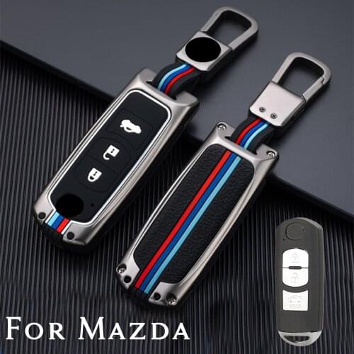 Luminous Alloy Smart Remote Car Key Fob Case Cover Holder For Mazda 3 5 6 CX5 CX7 CX9 M5 M6 Accessories Keychain Shell