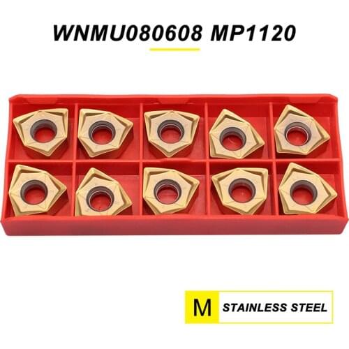 WNMU080608 MP1120 Face Milling Cutter Inserts WNMU 080608 Tungsten Carbide Cutter CNC Lathe Turning Tool For Stainless Steel
