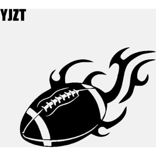 YJZT 14CM*10.1CM American Football Funny Car Sticker Vinyl Decal Black/Silver C3-1612