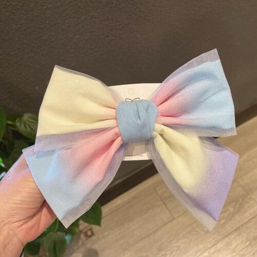 Fashion Big Bow Hairpin Satin Barrette Bow Hair Clip For Women Girls Candy Colors Hairgrip Oversize Headwear Hair Accessories