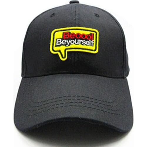 Yellow Letter Embroidery Cotton Baseball Cap Hip-hop Cap Adjustable Snapback Hats for Men and Women 48