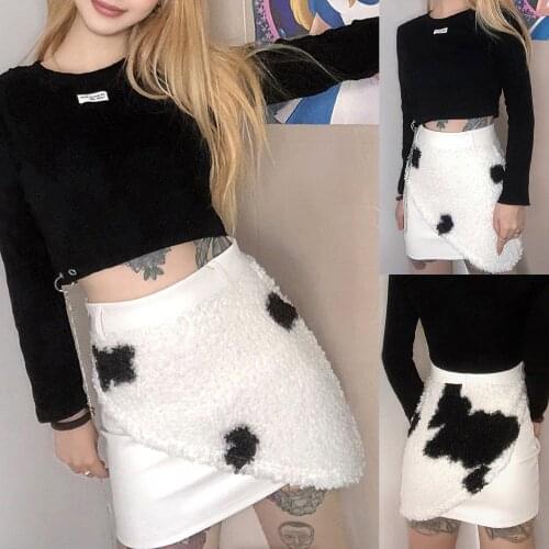 Sagace womens fashion buttock Plush cow skirt high waist irregular fishtail skirt Korean new versatile slim 2021