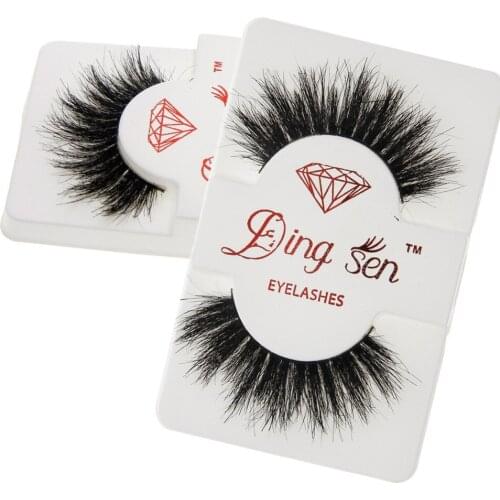 1Pair Handmade 3D False Eyelashes Horse Hair Thick Soft Black Fake Eye Lashes Long Cross Eyelashes Extensions #246293