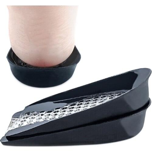1 Pair Women Men Heel Pad Insoles Cushion Shock Absorption Relief Foot Pain Soft Inserts Heel Cup Height Increase