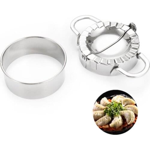 2 pieces Stainless Steel Dumpling Maker mold Wraper Dough Presser Cutter Pie Ravioli Dumpling Mould Kitchen Cooking Tools
