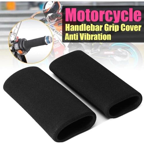2x Motorbike Handlebar Grip Cover Motorcycle Slip-on Foam Anti Vibration Comfort Hand Grip Cove Suitable Diameter 3.17-3.68 Cm