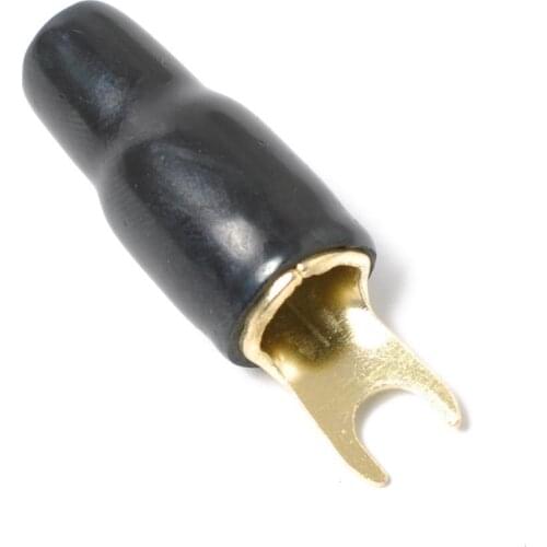 5 Pairs 4 AWG Car Audio Fork Terminal Wiring Connector Gold-plated Durable