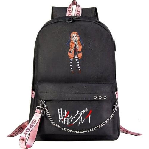 Anime Cartoon Yomoduki Runa Cosplay Backpack Fashion Kakegurui Compulsive Gambler Student School Bag Travel Laptop Bag
