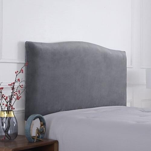 Velvet Solid Color Headboard Elastic Bed Head Cover Bedhead Cover All-inclusive Dust Cover Bed Back Wrapped Protection Cover