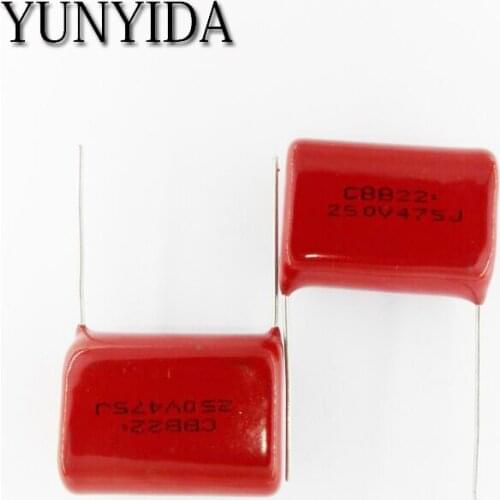 Free Shipping 10pcs, CBB 475J 250V 4.7UF P25mm Metallized Film Capacitor 4.7UF 250V