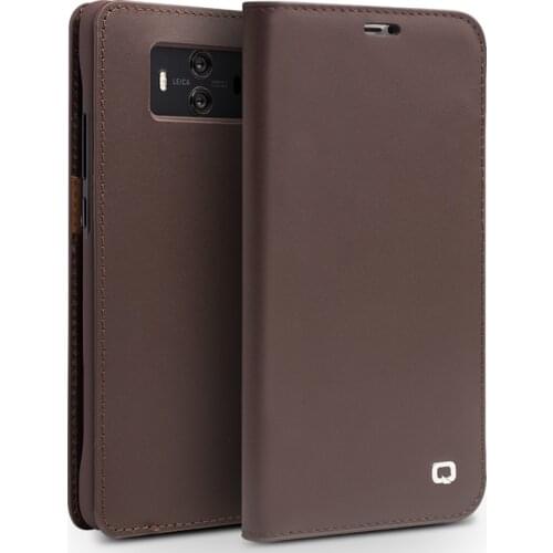 QIALINO Luxury Ultra Slim Phone Case for Huawei Mate 10 Handmade Genuine Leather Flip Cover for Mate10 Pro for 5.9/6.0 inches