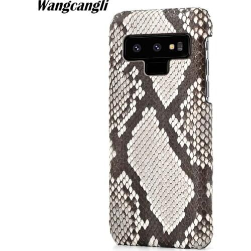 Leather python skin cover back cover For Samsung Note 9 case python skin high-end custom phone case For Samsung a3 a5 a7 2017