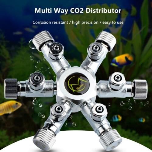Aquarium Co2 Distributor Splitter Needle Valve Multi Way Solenoid Regulator Check Valve Bubble Counter 2/3/4/5/6 Ways