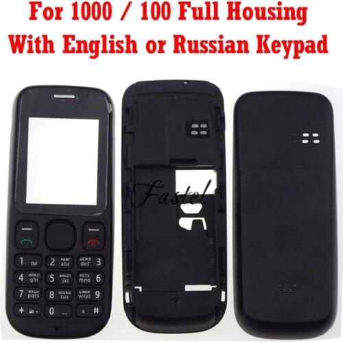 For Nokia 100 1000 New Full Complete Phone Housing Cover Case + English or Russian or Arabic Keypad