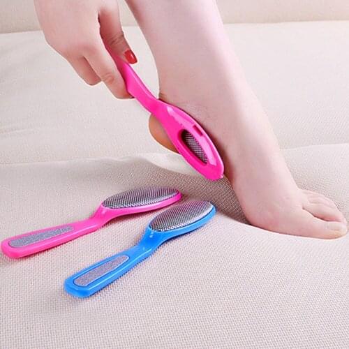 Stainless Steel Double-headed Foot Plate Grinding Foot Stone Brush To Dead Skin Horny Tool Pedicure